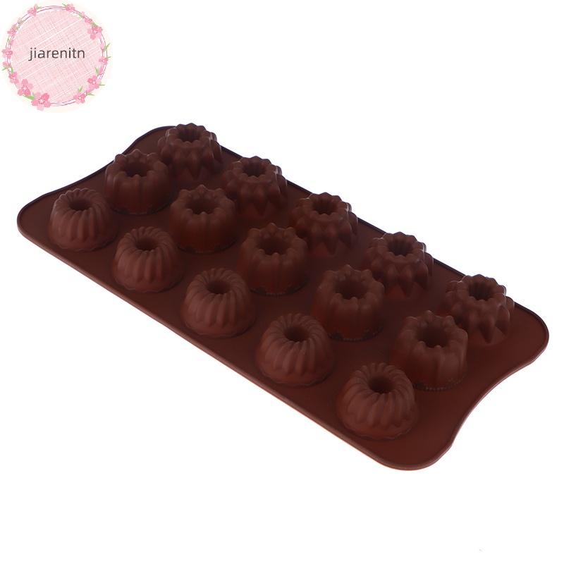 Khuôn Silicon Làm Đá / Xà Phòng / Sô Cô La 15 Lỗ Hình Bông Hoa vn