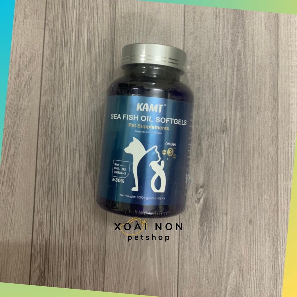 Viên Dầu Cá Omega KAMT dành cho chó mèo 30v-60v - Xoài Non Petshop