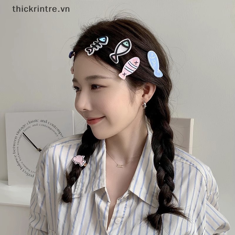 Kẹp Tóc Hình Xương Cá Nhỏ Nhắn Dễ Thương Phong Cách Nhật Bản
