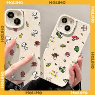 Ốp lưng iPhone 11 Ốp Lưng iPhone Màu Trắng Có Thể Phân Hủy Thân Thiện Với Môi Trường Vỏ Mềm Chống Sốc Bảo Vệ Chó Hoạt Hình Dễ Thương Cao Bồi Tương Thích Với iPhone 14 13 Pro max 12 Pro Max 11 XR XS 7Plus 8Plus