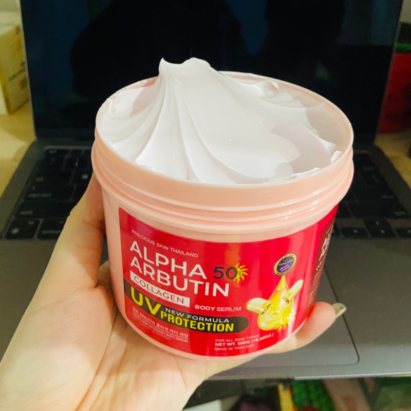 Kem dưỡng trắng chống nắng Alpha Arbutin New UV Serum Protection 500g Thái Lan