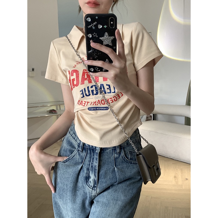 Risque Rose áo phông áo thun nữ croptop baby tee Thời trang hàn quốc  Korean Style Cái mới Hàn Quốc Thoải mái A29J0VV 36Z230909