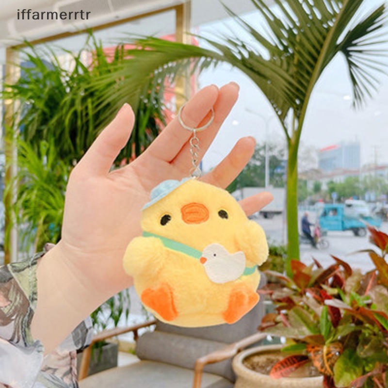 Móc Khóa Gà Nhồi Bông Màu Vàng Dễ Thương
