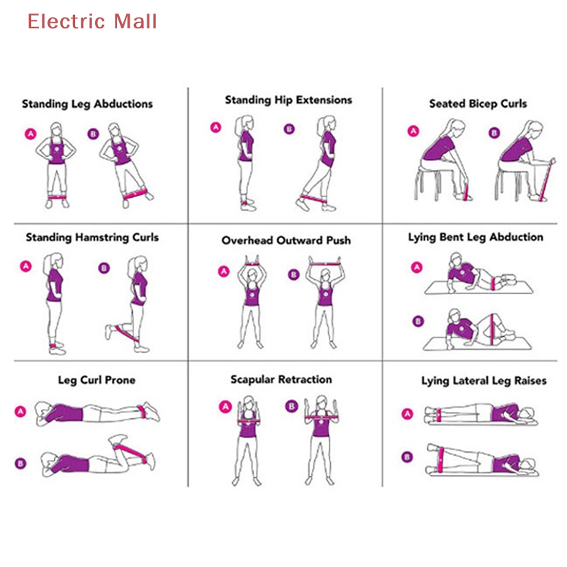 Dây Đai Kháng Lực Đàn Hồi Tập Thể Dục Thể Thao yoga gym Luyện Tập Bằng Điện M Ii
