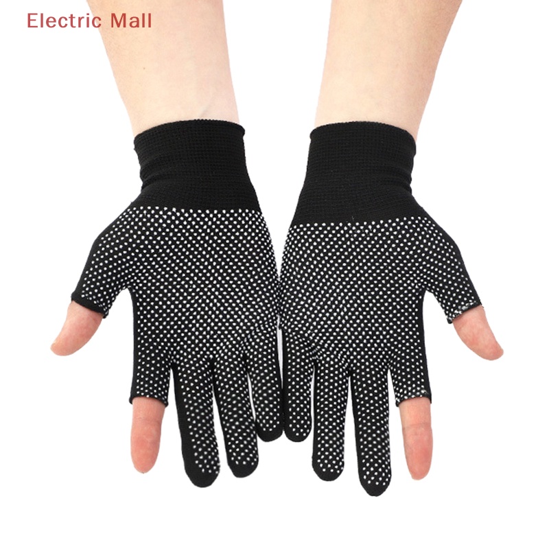 Găng Tay nylon Hở Ngón Chống Trượt Thoáng Khí Cho Nam Nữ