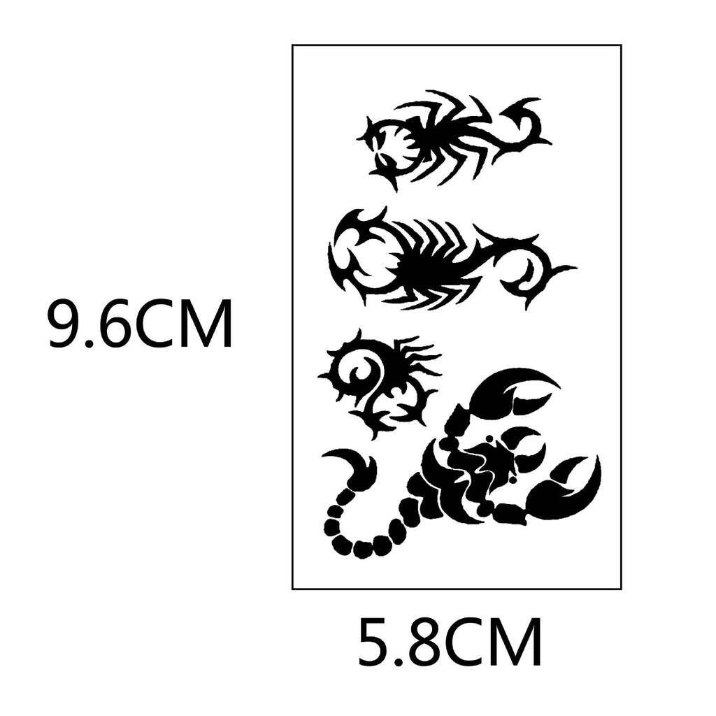 Hình Xăm Dán Họa Tiết Bọ Cạp Mặt Cười Dễ Thương Quyến Rũ