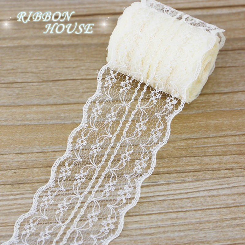 Cuộn dây ren trắng 45mm dài 5 yard dùng cho trang trí