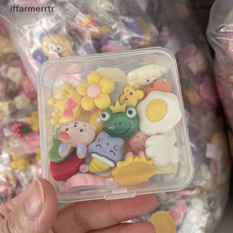 Set 20 Miếng Dán Hoạt Hình 3d Bằng Nhựa resin Trang Trí Giày / Kẹp Tóc Cho Bé diy