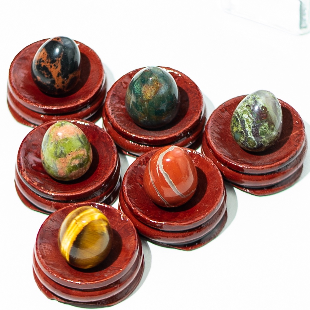 Trứng Pha Lê Thạch Anh Tím Tự Nhiên 0.8in Dùng Trang Trí Nhà Cửa