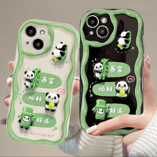 Ốp Điện Thoại Silicon Hình Gấu Trúc Ba Chiều Cho iphone 7 7 plus 8 8plus xs xr 11 12 13 14 pro plus promax
