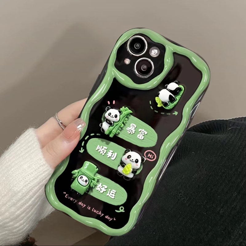 Ốp Điện Thoại silicone Mềm Hình Gấu Trúc Cho iphone 7 7 plus 8 8plus xs xr 11 12 13 14 pro plus promax