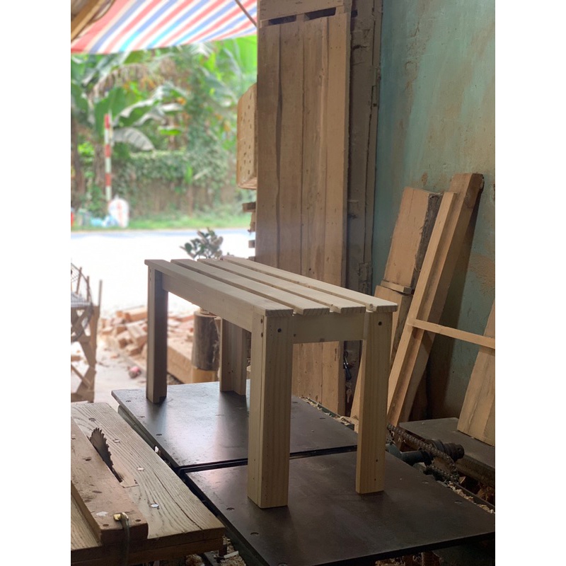 GHẾ PALLET GỖ TỰ NHIÊN ,Trà Tranh ,Cafe, Ban công/ 90x30 cao 40 cm