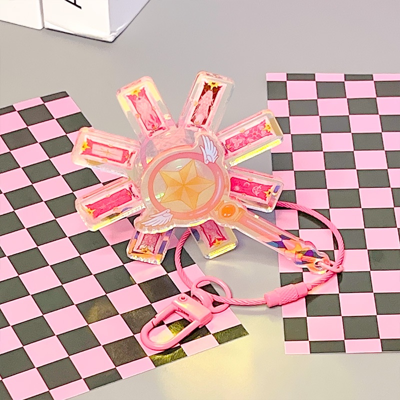 Ere1 Móc Khóa acrylic Hình Thủ Lĩnh Thẻ Bài sakura Dễ Thương