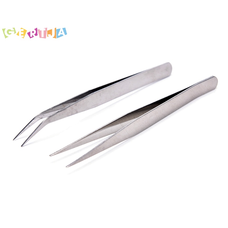 Set 2 Nhíp Gắp Bằng Thép Không Gỉ Chuyên Dụng Cho Trang Điểm