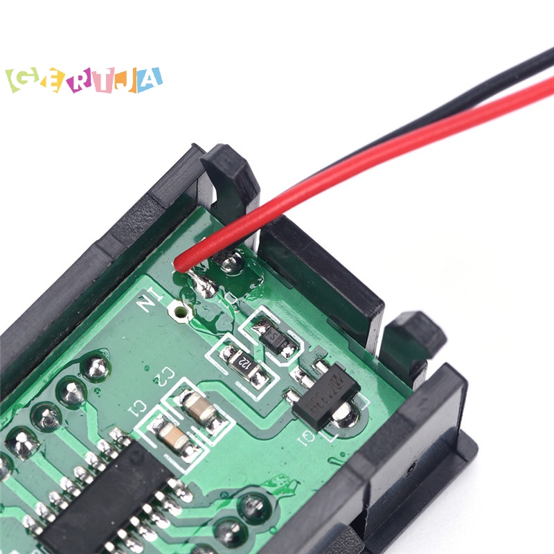 Vôn Kế Kỹ Thuật Số mini dc 0-30v Màu Đỏ Cho Xe Hơi