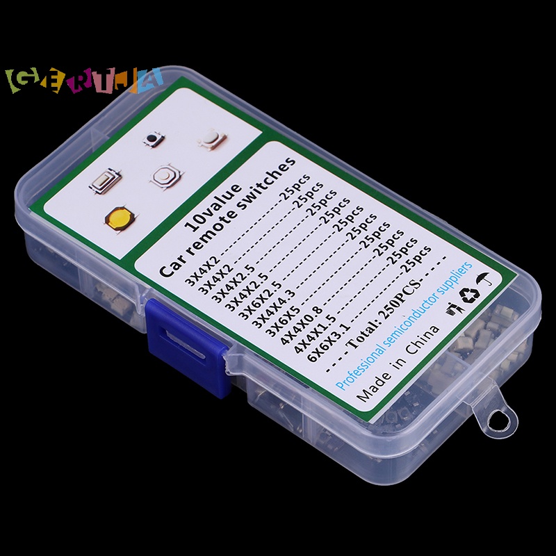 Set 250 Công Tắc Nút Nhấn 10 Loại Chuyên Dụng Cho Xe Hơi