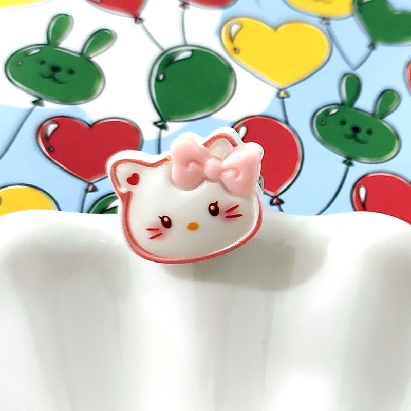Sanrio Nhẫn kuromi cinnamoroll melody melody Trong Suốt Bằng acrylic Dễ Thương Có Thể Điều Chỉnh Cho Nữ h0059