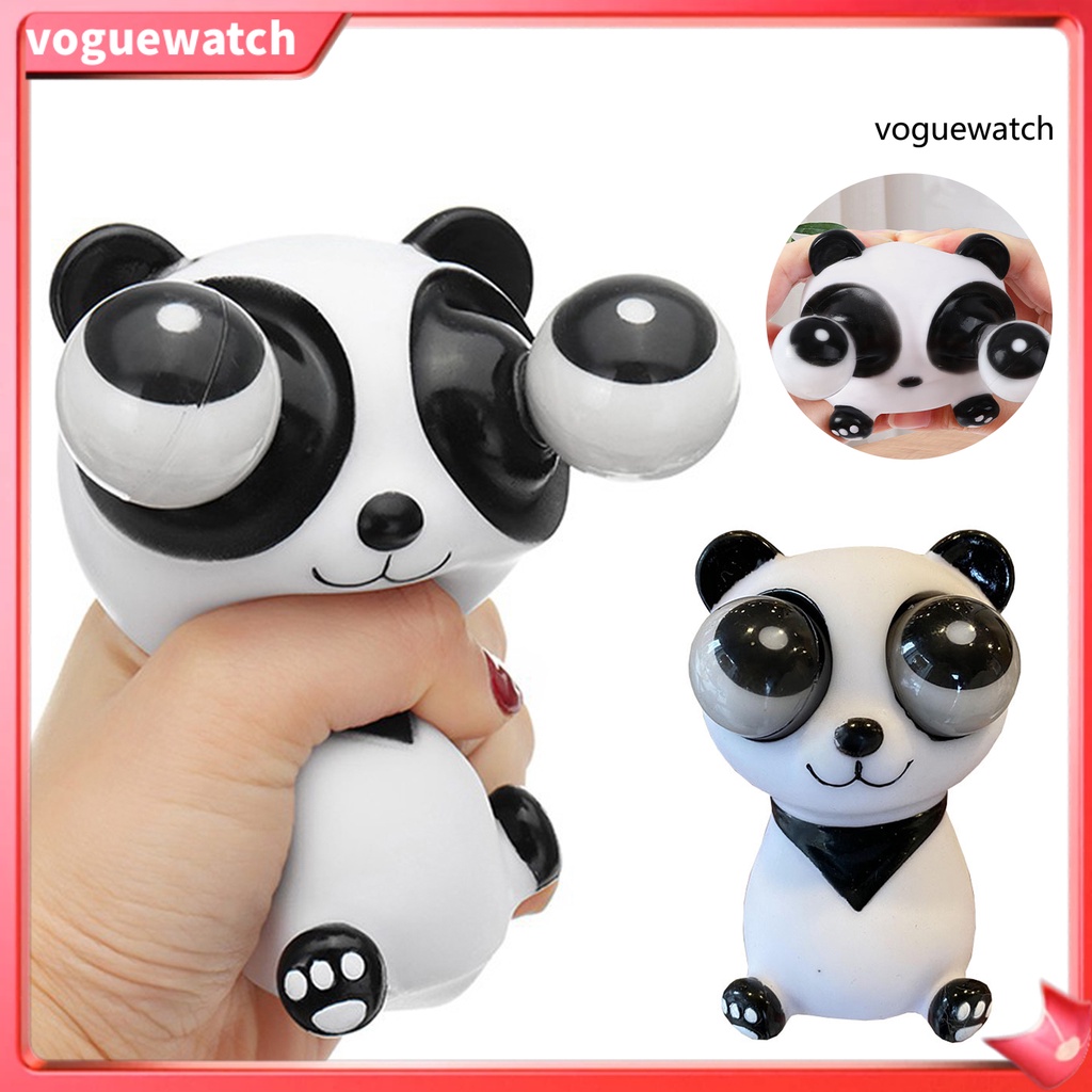 Đồ Chơi Bóp Mềm Hình Gấu Trúc Mắt Xoay Được Giúp Giảm Căng Thẳng