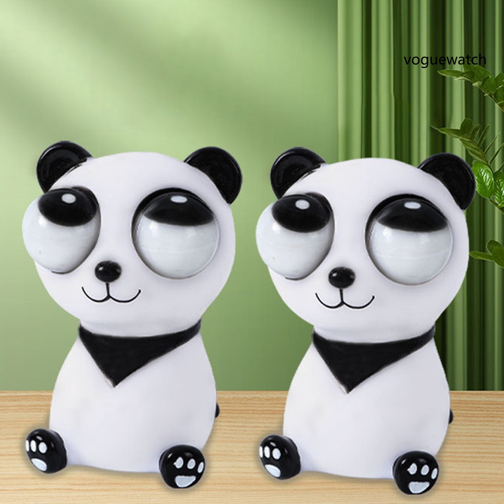 Đồ Chơi Bóp Mềm Hình Gấu Trúc Mắt Xoay Được Giúp Giảm Căng Thẳng