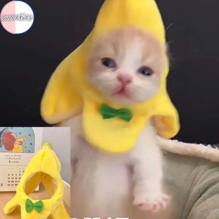 Mũ đội hình quả chuối hoạt hình vui nhộn dành cho thú cưng