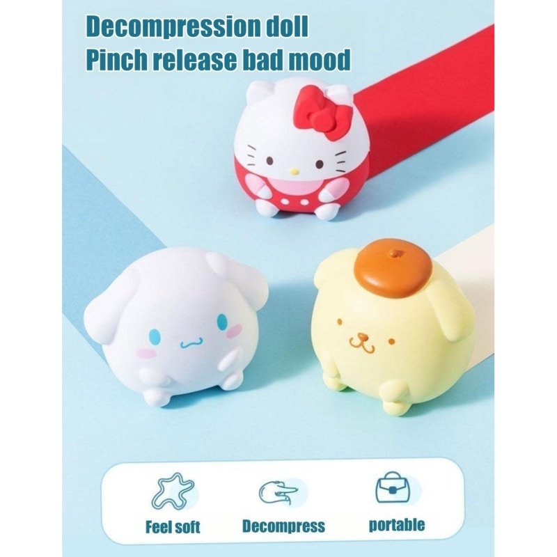 Sanrio Đồ Chơi Nắn Bóp Đàn Hồi Giảm stress Hình Thỏ Đáng Yêu