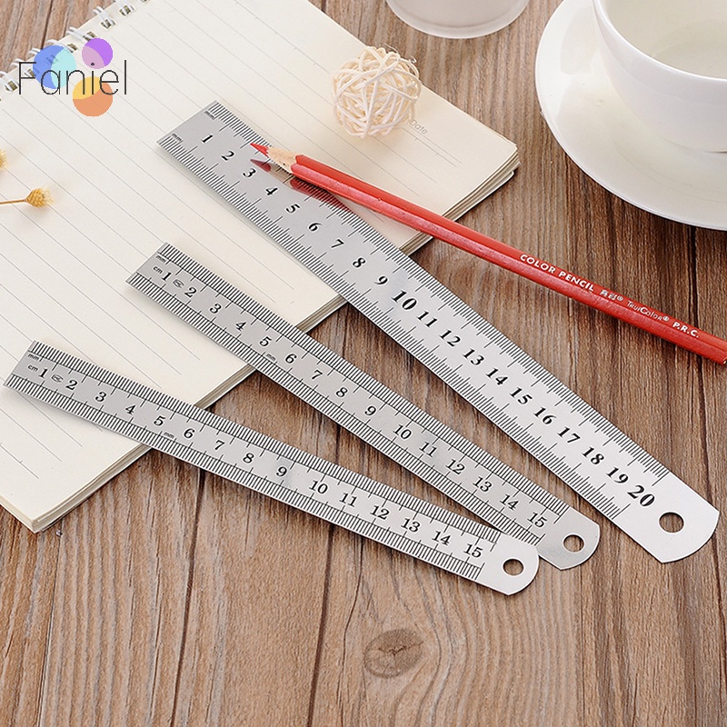 Thước Đo Hai Mặt Bằng Thép Không Gỉ 15-30cm