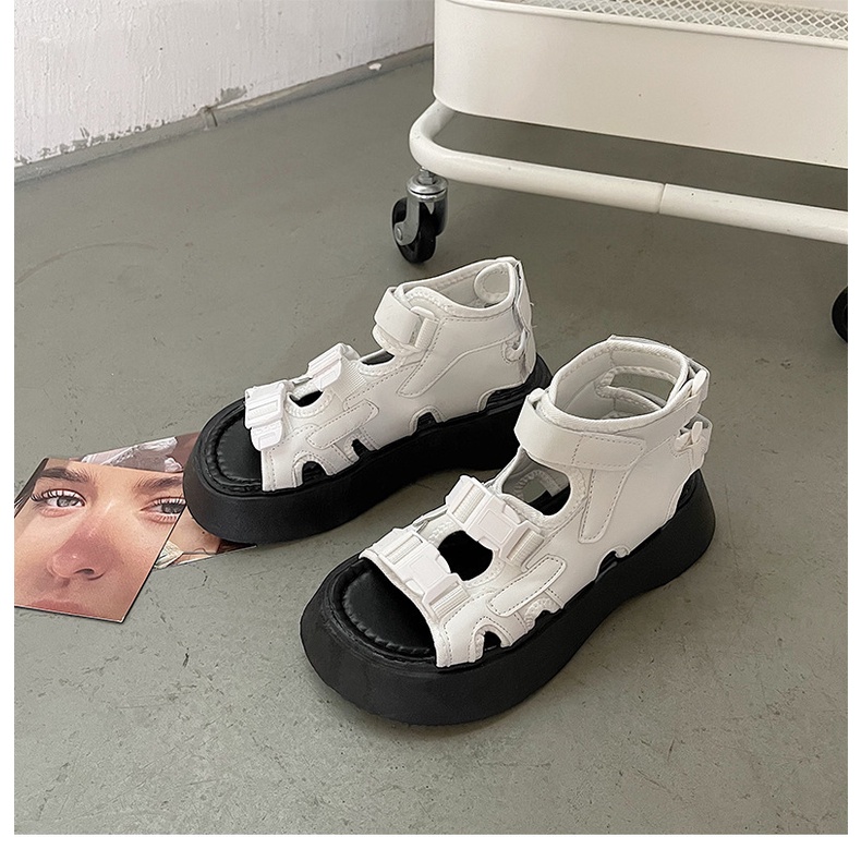 TENET  dép sandal nữ giày sandal nữ dép đế cao đi biển Thoải Mái Thời Trang Mùa Hè Cho Nữ B98G1JZ 35Z230830