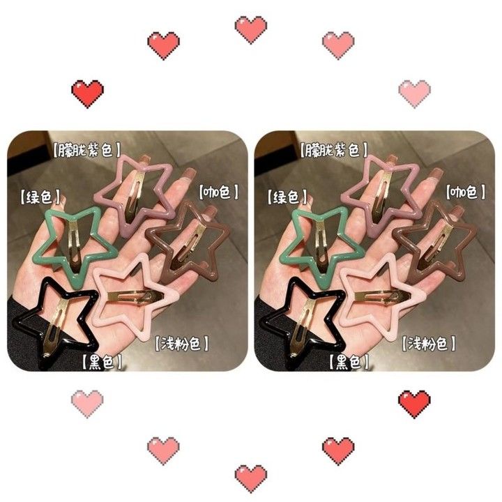5.5cm Kẹp Tóc Ngôi Sao Năm Cánh Cỡ Lớn Cho Bé Gái