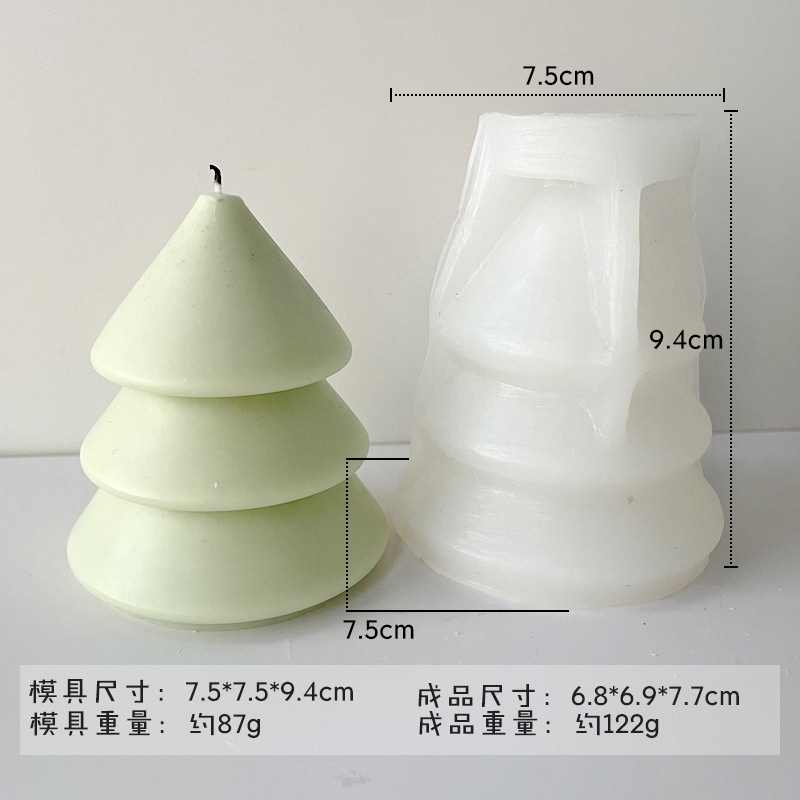 Khuôn Làm Nến Thơm Hình Cây Thông Giáng Sinh Bằng silicone diy