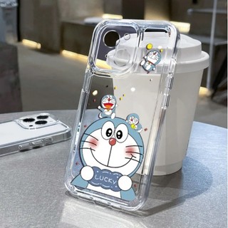 Ốp Điện Thoại Mềm Trong Suốt Chống Sốc In Hình doraemon Cho iphone 11 12 13 14 15 pro max x xs max xr 7 8 plus