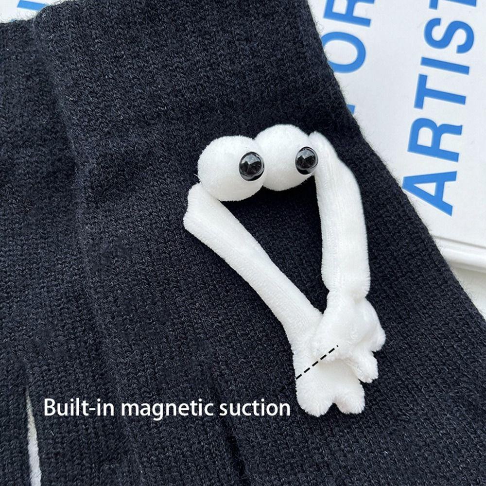 Cordellaub Găng Tay Len Dệt Kim Hình Búp Bê Đôi Mắt To Ấm Áp Đơn Giản Dùng Khi Lái Xe Cho Cặp Đôi