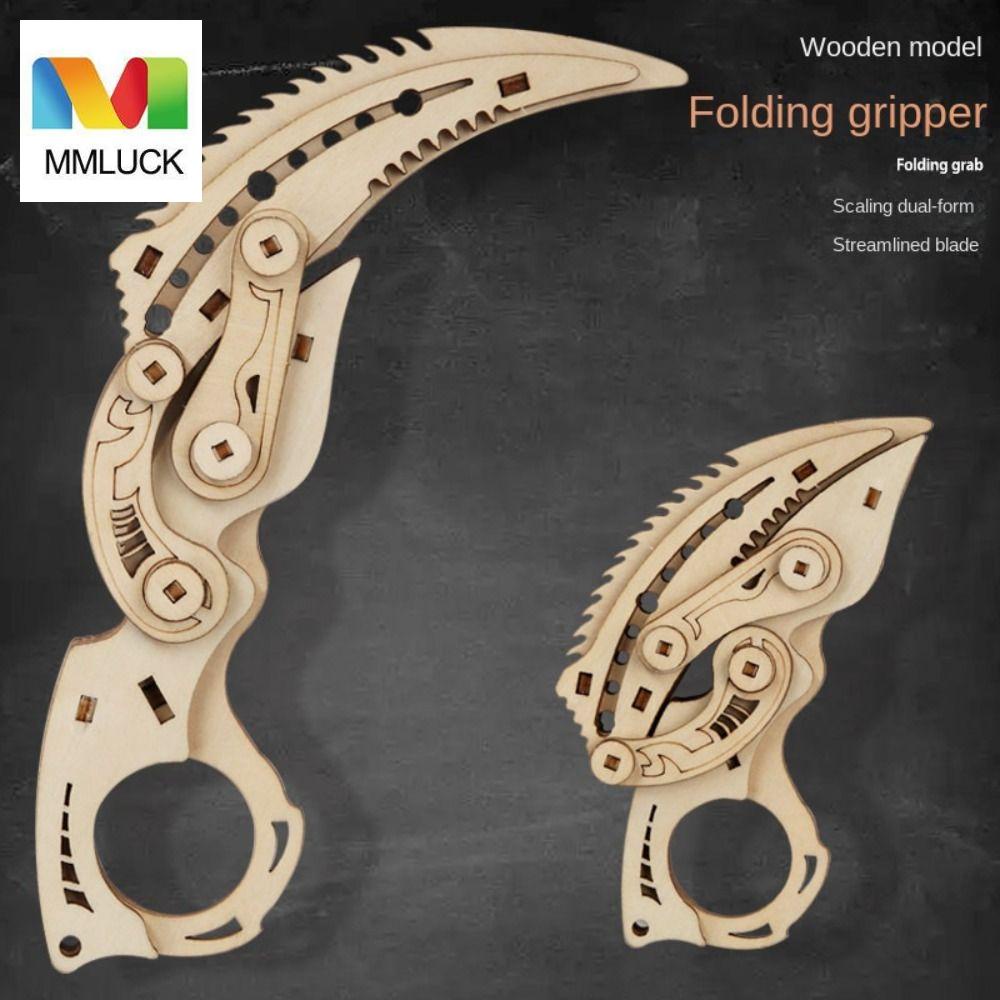 Mmluck Bộ Đồ Chơi Xếp Hình 3d Hình Bướm / Móng Vuốt Bằng Gỗ Thủ Công diy Có Thể Gập Lại Cho Thanh Thiếu Niên