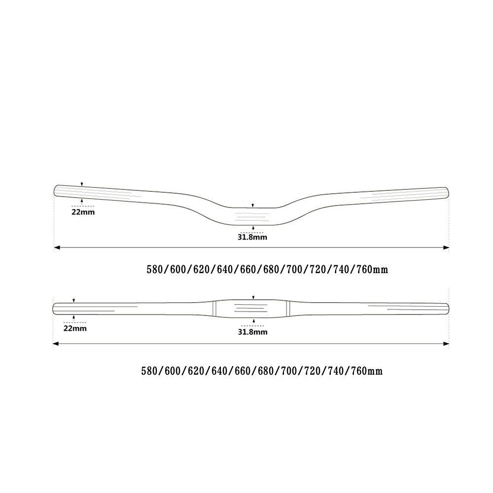 Tay Cầm Xe Đạp Leo Núi Bằng Sợi carbon Thẳng 3k Chất Lượng Cao
