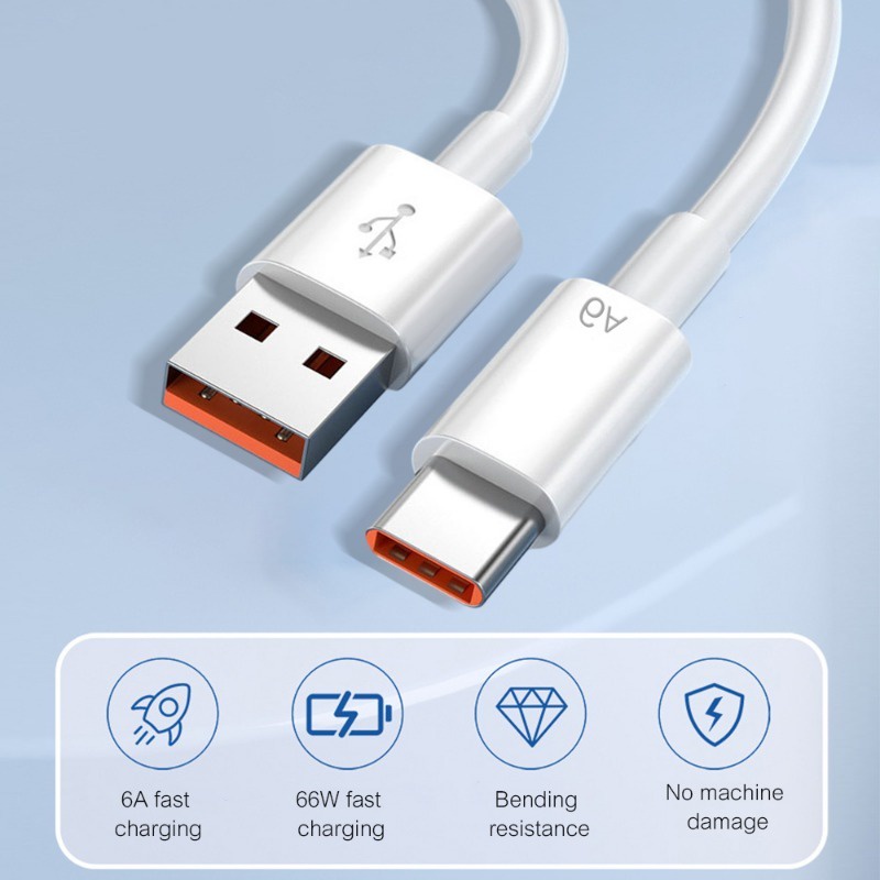 Dây Cáp Sạc Nhanh usb type c 0.25 / 0.3 / 1 / 1.5 / 2m 66w 6a Cho Điện Thoại