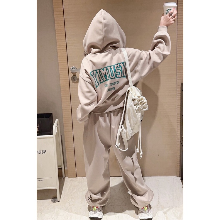 Set Đồ Thể Thao Áo Khoác Có Nón + Quần Dài Thời Trang Mùa Thu Cho Bé Gái