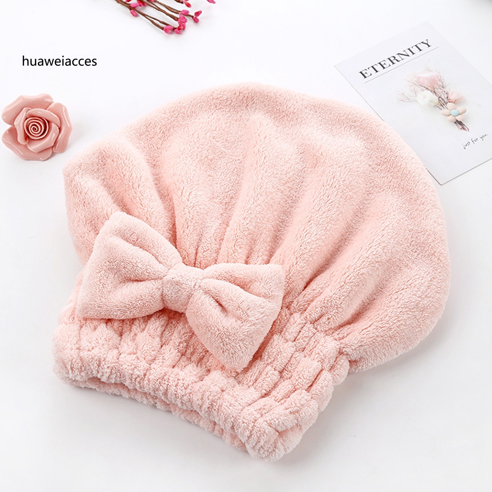 Khăn Quấn Tóc Bằng Nhung San Hô Siêu Thấm Hút Nhanh Khô Tiện Dụng