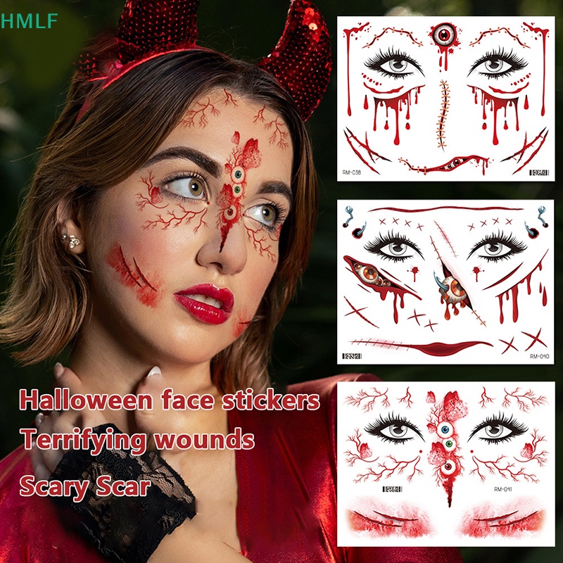 Hình Xăm Dán Vết Thương Máu Kinh Dị Chống Thấm Nước Hóa Trang halloween