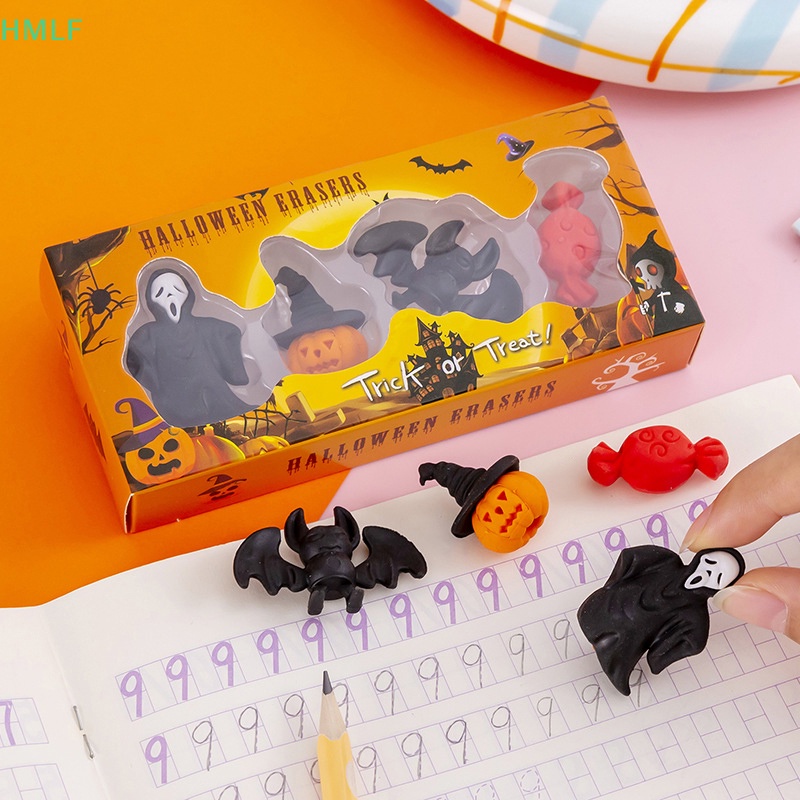 Tẩy Bút Chì Mềm mini Họa Tiết Hoạt Hình Sáng Tạo Bền Bỉ Dùng Hóa Trang halloween Dành Cho Học Sinh