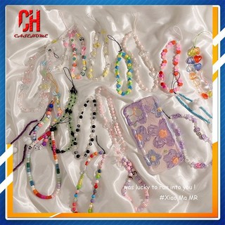 Thời Trang Dây Đeo Điện Thoại Dạng Chuỗi Hạt Thắt Nơ Trái Tim Phong Cách Hoạt Hình kpop