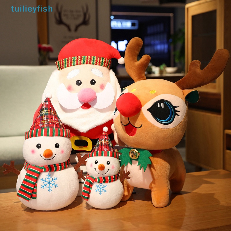Thú Nhồi Bông Hình Ông Già Noel Và Nai Sừng Tấm Đáng Yêu