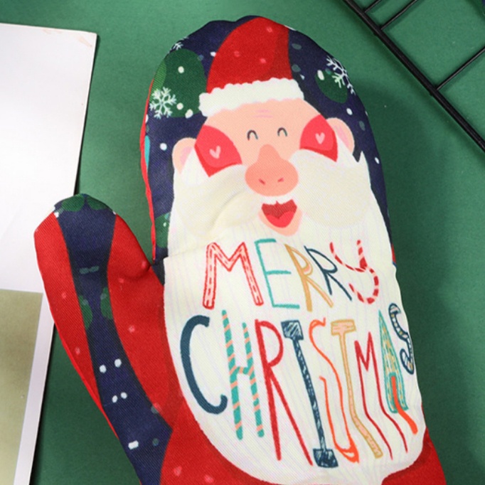 Găng Tay Cách Nhiệt Dùng Cho Lò Vi Sóng Phong Cách Giáng Sinh