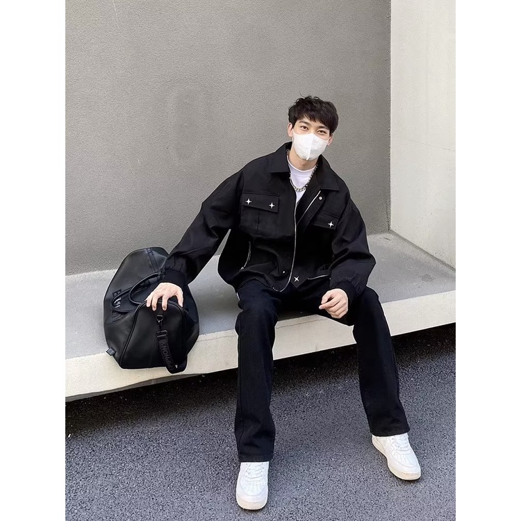 Áo Khoác Dáng Rộng Phong Cách Thời Trang retro Mỹ Dành Cho Cặp Đôi