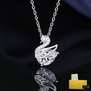   with Gra certificate  Vòng cổ Mặt Hình Thiên Nga Đính Kim Cương Trắng Thanh Lịch Thời Trang Cho Nữ 