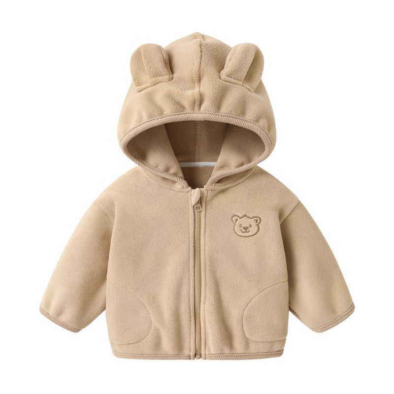 Áo Khoác cotton Có Nón In Hình Gấu Trúc Dễ Thương Thời Trang Thu Đông Cho Bé