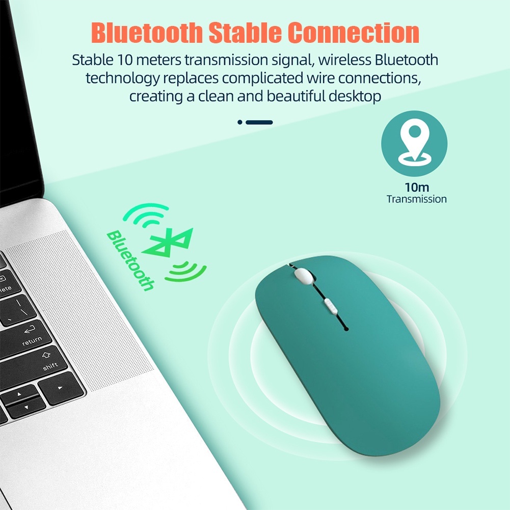 Chuột Không Dây bluetooth 2.4g Cổng usb Im Lặng Cho android windows tablet laptop pc ipad mobile tv