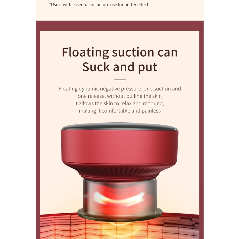 Máy giác hơi điện mini cầm tay massage thông minh, máy cạo gió 6 cấp độ giảm đau nhức, tăng tuần hoàn máu