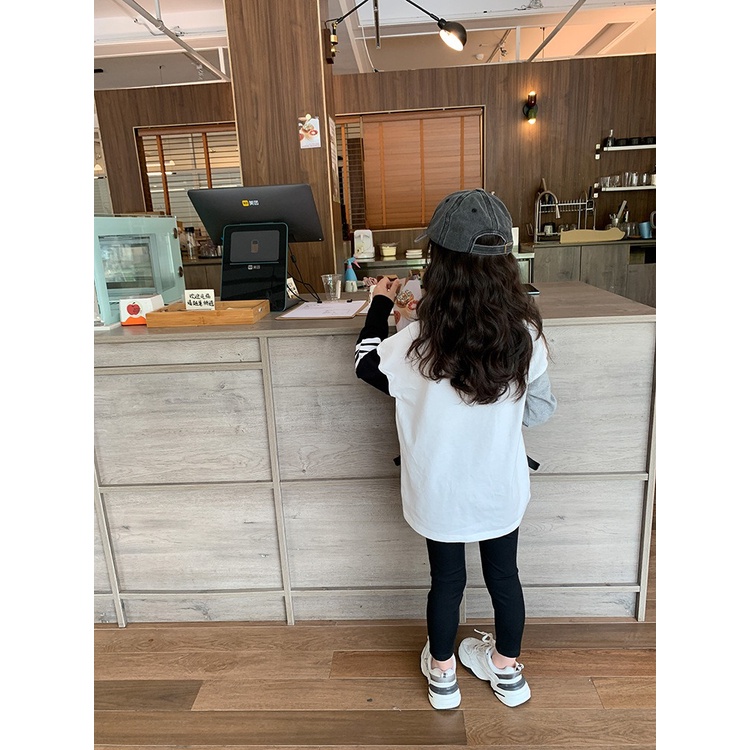 Áo Thun Tay Dài In Chữ Thời Trang Dành Cho Bé Gái