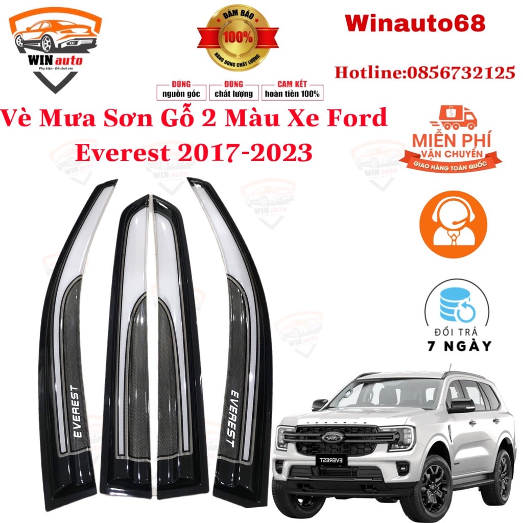 Vè che mưa sơn gồ 2 màu xe Ford Everest đời 2017- 2018- 2019 - 2020- 2021- 202- 2023 Hàng cao cấp