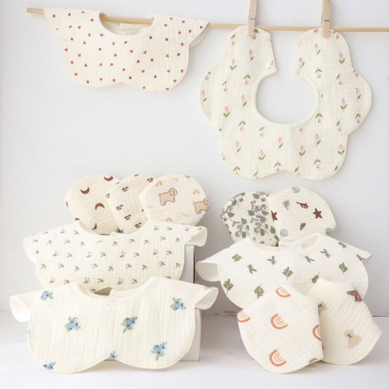 Yếm Thấm Nước Dãi Mềm Mại Tiện Dụng Cho Bé Sơ Sinh