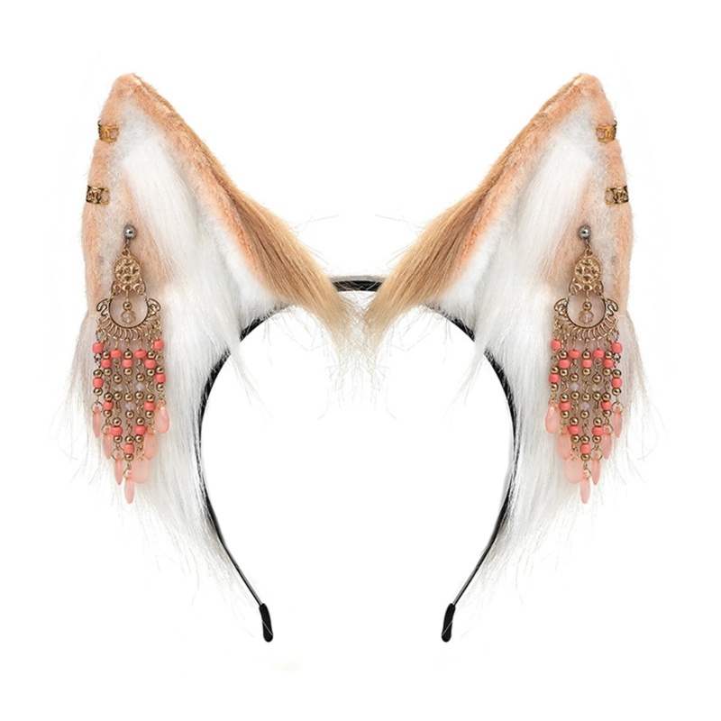 Băng Đô Tai Sói Có Tua Rua Hóa Trang halloween Cho Nữ